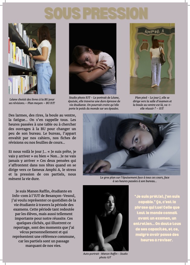 1COM2 RAFFIN Manon- 5 photos – Sous pression